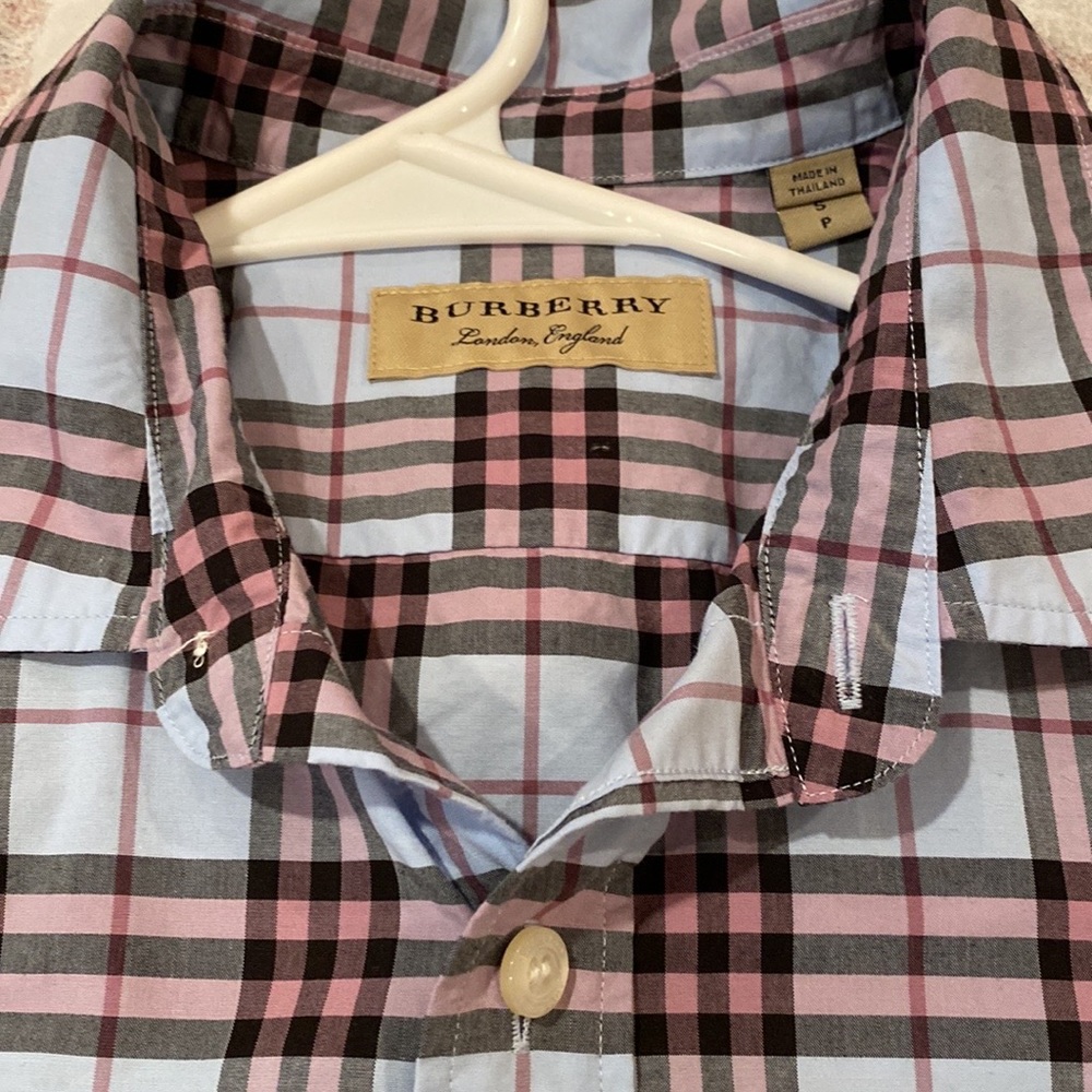 Burberry Mens check print cotton shirt